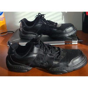 Trimfoot Co. Dance Black Leather Jazz Hip Hop Dance Shoes JS201 Size 8.5 Women's